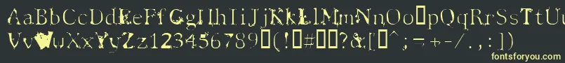 Spyhink Font – Yellow Fonts on Black Background