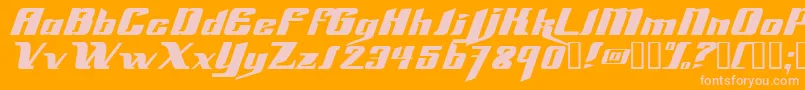 Slick69 ffy Font – Pink Fonts on Orange Background
