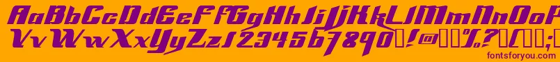 Slick69 ffy Font – Purple Fonts on Orange Background