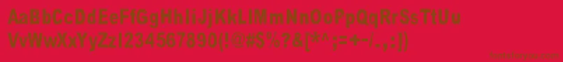 フォントFeelingsOnOff – 赤い背景に茶色の文字