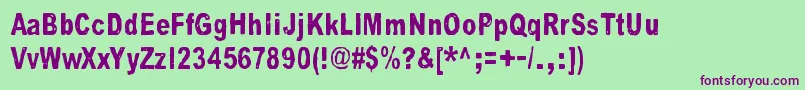 FeelingsOnOff Font – Purple Fonts on Green Background