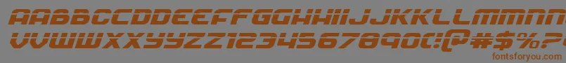 Soldierlaserexpandital-Schriftart – Braune Schriften auf grauem Hintergrund