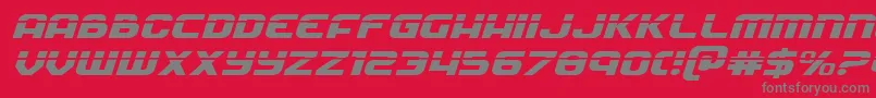 Soldierlaserexpandital Font – Gray Fonts on Red Background