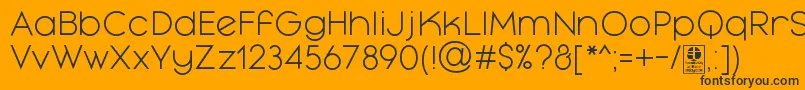 MayekaLightDemo Font – Black Fonts on Orange Background