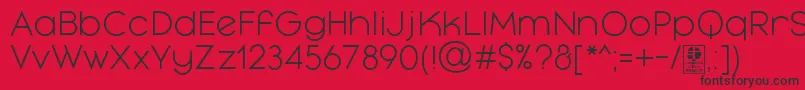 MayekaLightDemo Font – Black Fonts on Red Background