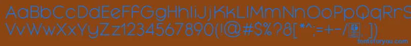 MayekaLightDemo Font – Blue Fonts on Brown Background