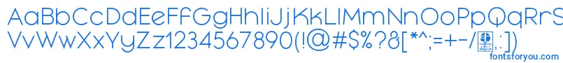 MayekaLightDemo Font – Blue Fonts on White Background