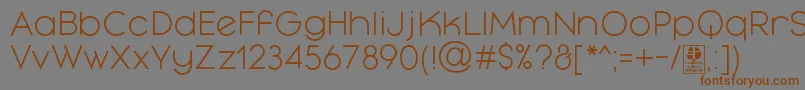 MayekaLightDemo Font – Brown Fonts on Gray Background