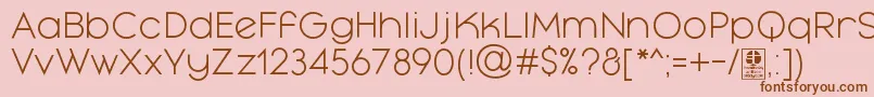 MayekaLightDemo Font – Brown Fonts on Pink Background