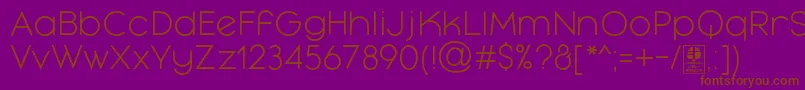 MayekaLightDemo Font – Brown Fonts on Purple Background