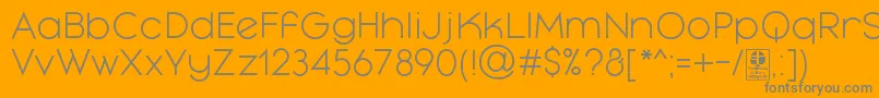 MayekaLightDemo Font – Gray Fonts on Orange Background