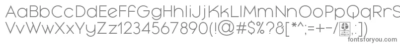 フォントMayekaLightDemo – 白い背景に灰色の文字