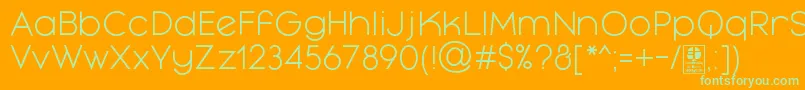 MayekaLightDemo Font – Green Fonts on Orange Background