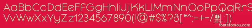 MayekaLightDemo Font – Green Fonts on Red Background