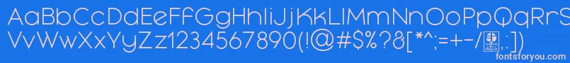 MayekaLightDemo Font – Pink Fonts on Blue Background