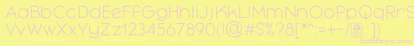 MayekaLightDemo Font – Pink Fonts on Yellow Background