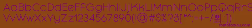 MayekaLightDemo Font – Purple Fonts on Brown Background