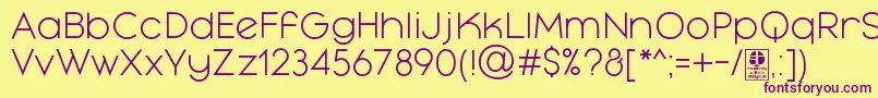 MayekaLightDemo Font – Purple Fonts on Yellow Background