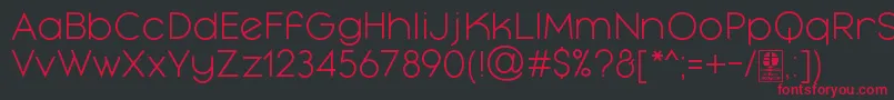 MayekaLightDemo Font – Red Fonts on Black Background