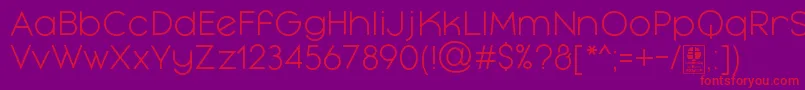 MayekaLightDemo Font – Red Fonts on Purple Background