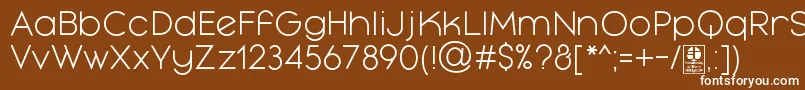 MayekaLightDemo Font – White Fonts on Brown Background