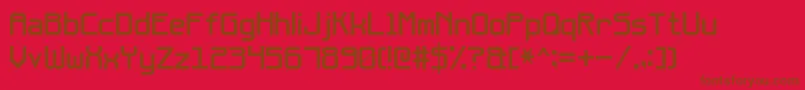 EffectiveWay7 Font – Brown Fonts on Red Background