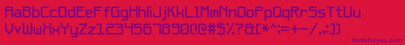 EffectiveWay7 Font – Purple Fonts on Red Background