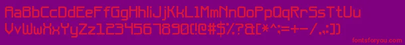 EffectiveWay7 Font – Red Fonts on Purple Background