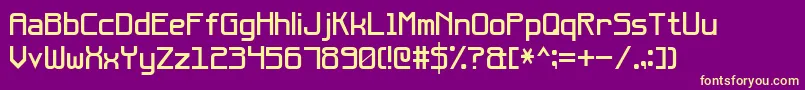 EffectiveWay7 Font – Yellow Fonts on Purple Background