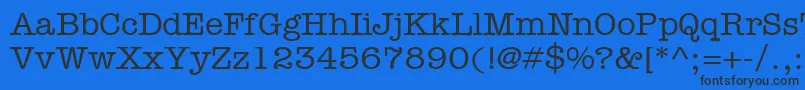 Шрифт Memorandum – чёрные шрифты на синем фоне