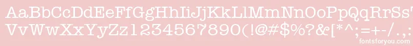 Memorandum Font – White Fonts on Pink Background