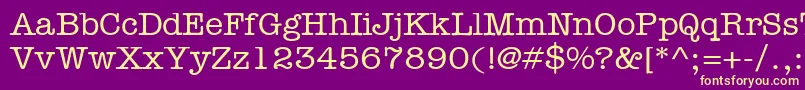 Memorandum Font – Yellow Fonts on Purple Background