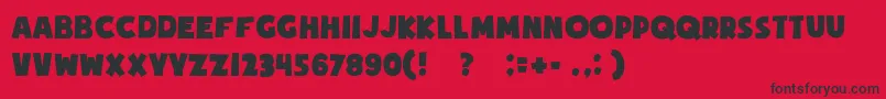 Soupofjustice Font – Black Fonts on Red Background