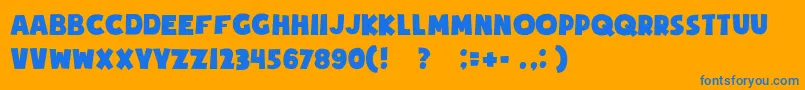 Więcej informacji o czcionce Soupofjustice Czcionka Soupofjustice – niebieskie czcionki na pomarańczowym tle