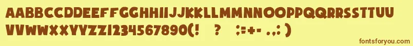 Подробнее о шрифте Soupofjustice Шрифт Soupofjustice – коричневые шрифты на жёлтом фоне