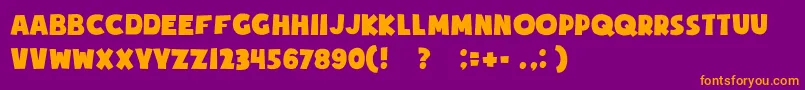 Soupofjustice Font – Orange Fonts on Purple Background