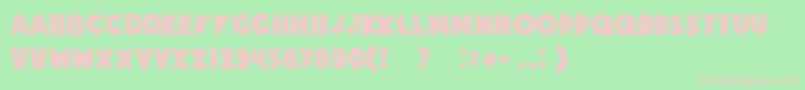 フォントSoupofjustice – 緑の背景にピンクのフォント