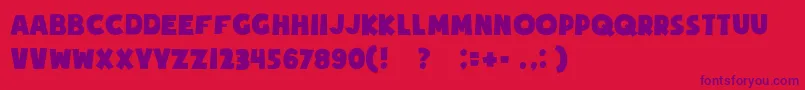 Soupofjustice Font – Purple Fonts on Red Background
