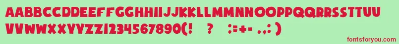 Soupofjustice Font – Red Fonts on Green Background