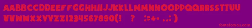 Police Soupofjustice – polices rouges sur fond violet
