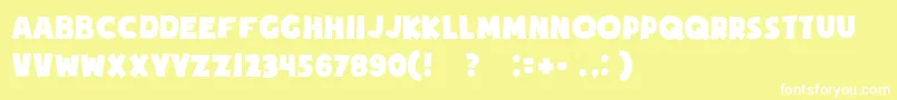 Soupofjustice Font – White Fonts on Yellow Background