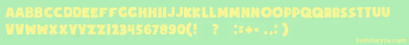 Soupofjustice Font – Yellow Fonts on Green Background