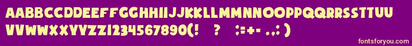 Soupofjustice Font – Yellow Fonts on Purple Background
