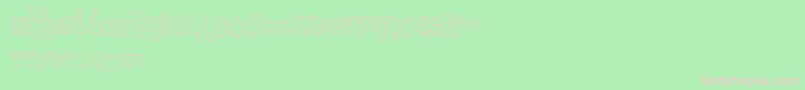 FontforthedumpedOutline Font – Pink Fonts on Green Background