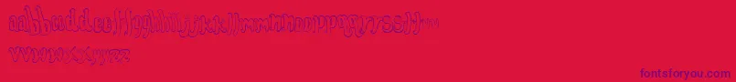 FontforthedumpedOutline Font – Purple Fonts on Red Background