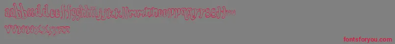 FontforthedumpedOutline Font – Red Fonts on Gray Background