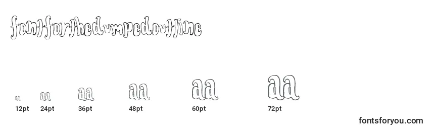 Größen der Schriftart FontforthedumpedOutline