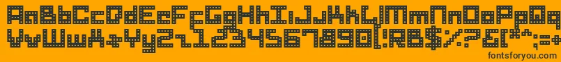 DridHerder Font – Black Fonts on Orange Background