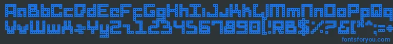 DridHerder Font – Blue Fonts on Black Background
