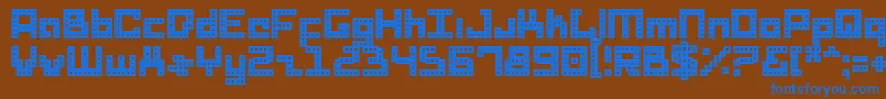 DridHerder Font – Blue Fonts on Brown Background